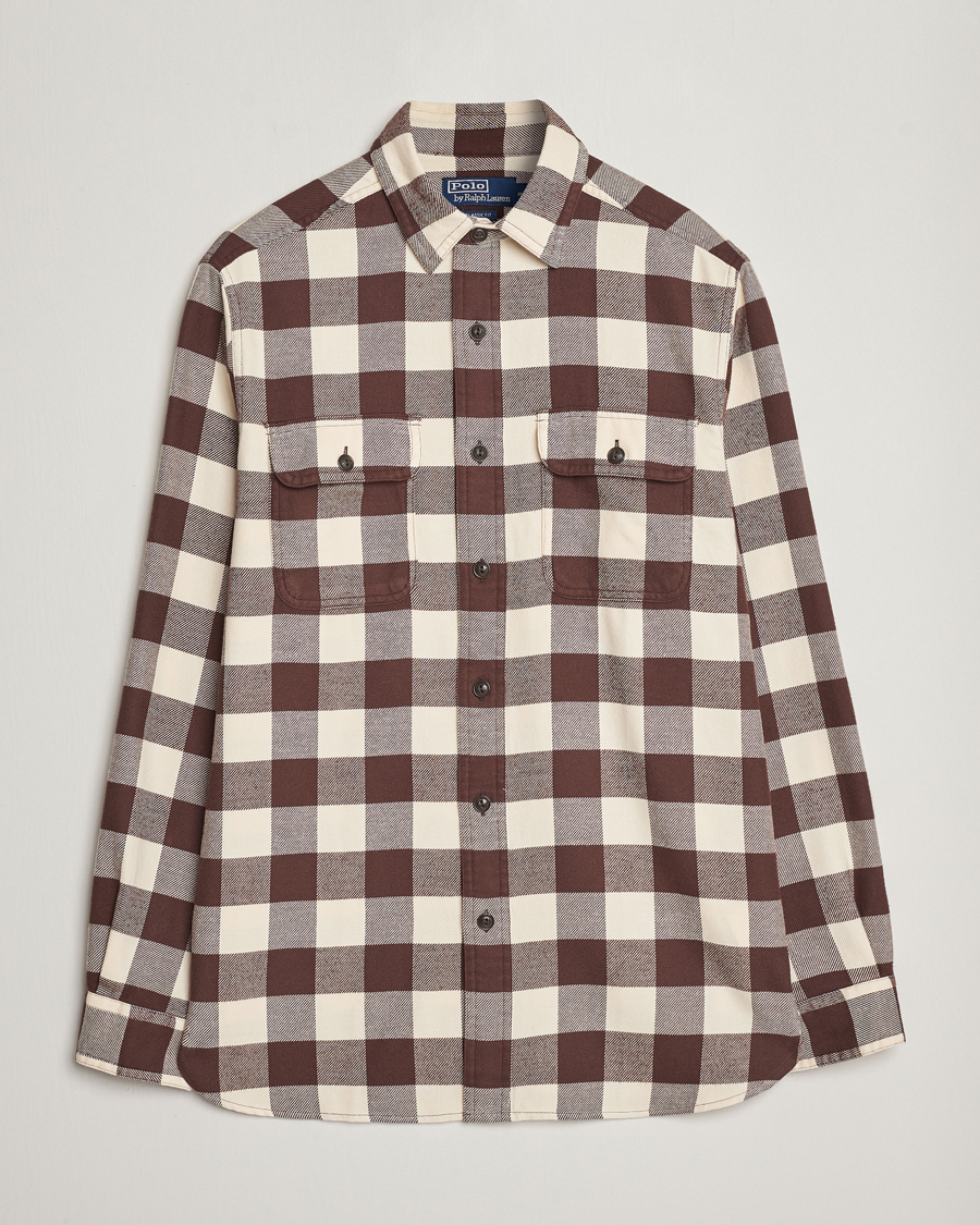 Herren | Hemden | Polo Ralph Lauren | Ranch Checked Pocket Overshirt Cream/Brown