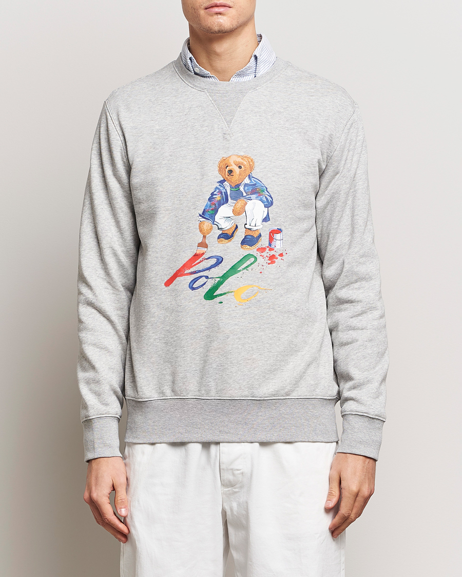 Herren | Sweatshirts | Polo Ralph Lauren | Printed Bear Crew Neck Sweatshirt Andover Heather