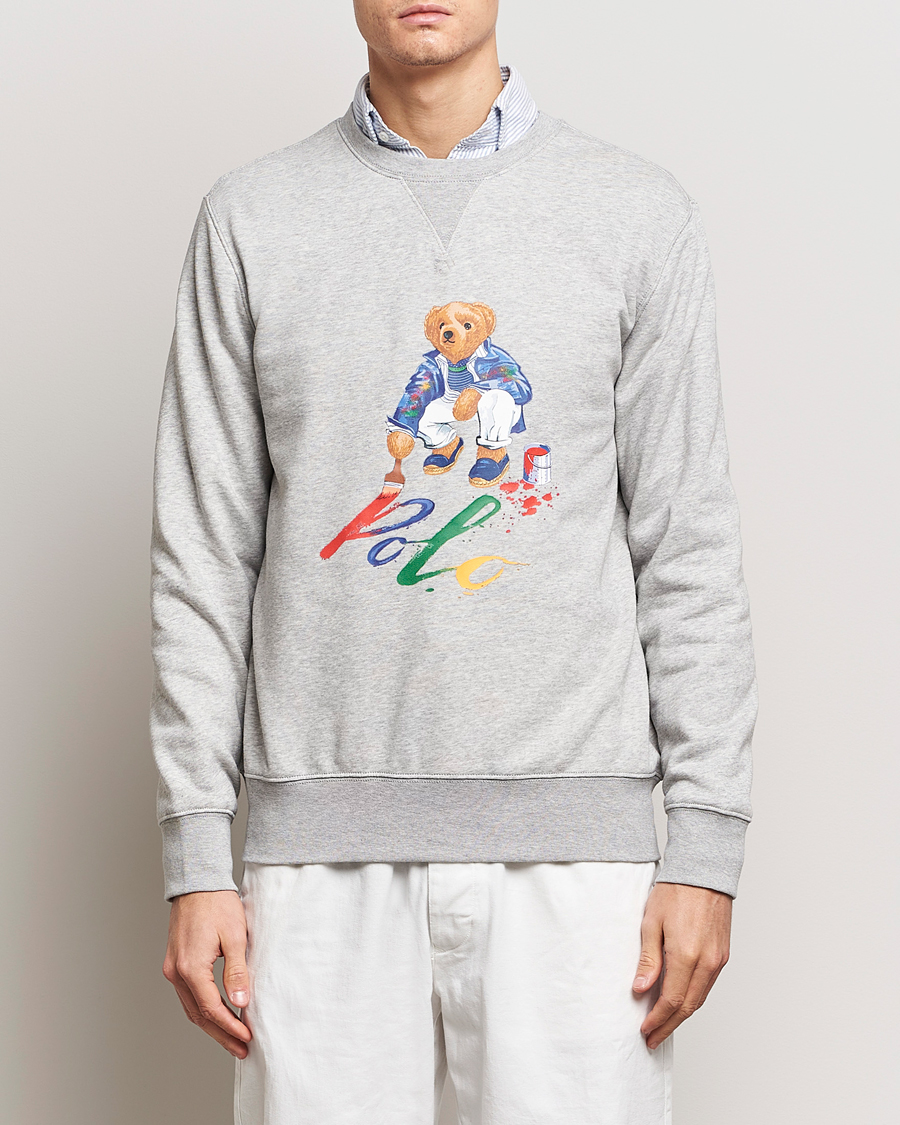 Herren | Pullover | Polo Ralph Lauren | Printed Bear Crew Neck Sweatshirt Andover Heather