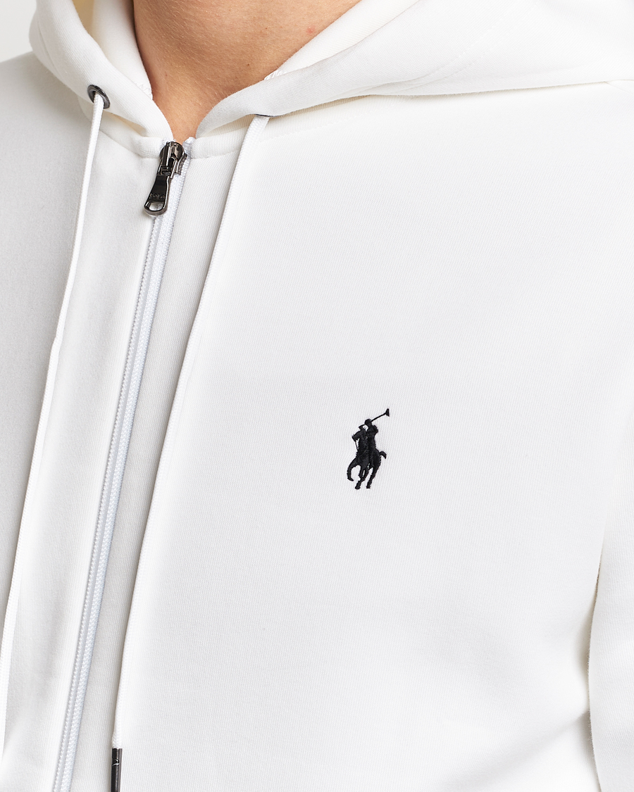 Herren | Pullover | Polo Ralph Lauren | Double Knitted Full-Zip Hoodie White