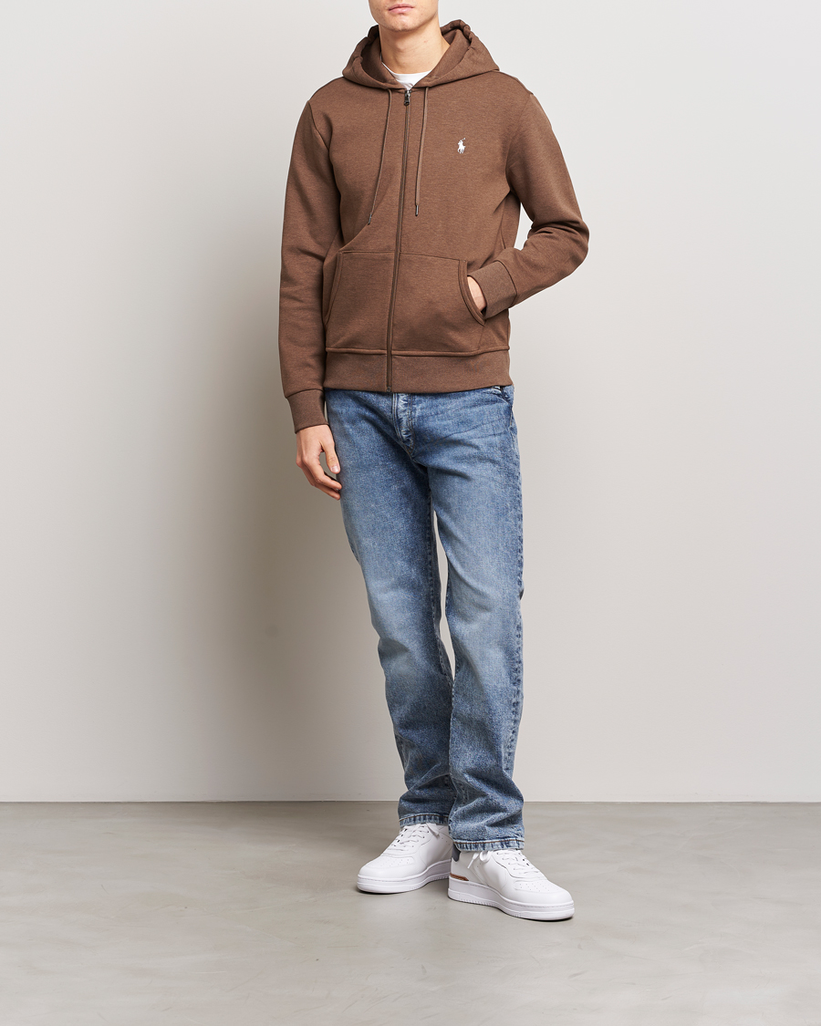 Herren | Pullover | Polo Ralph Lauren | Double Knitted Full-Zip Hoodie Cedar Heather