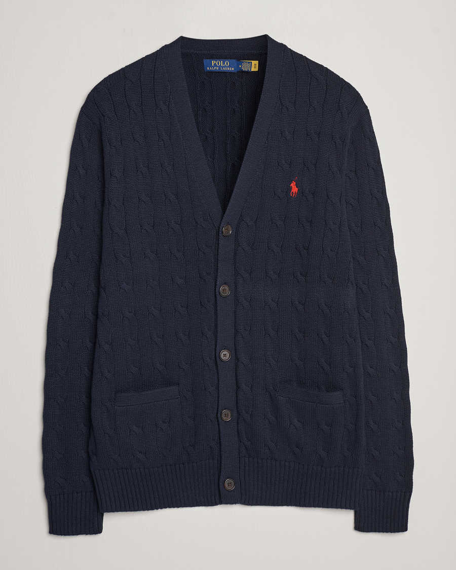 Herren | Pullover | Polo Ralph Lauren | Cotton Cable Cardigan Hunter Navy