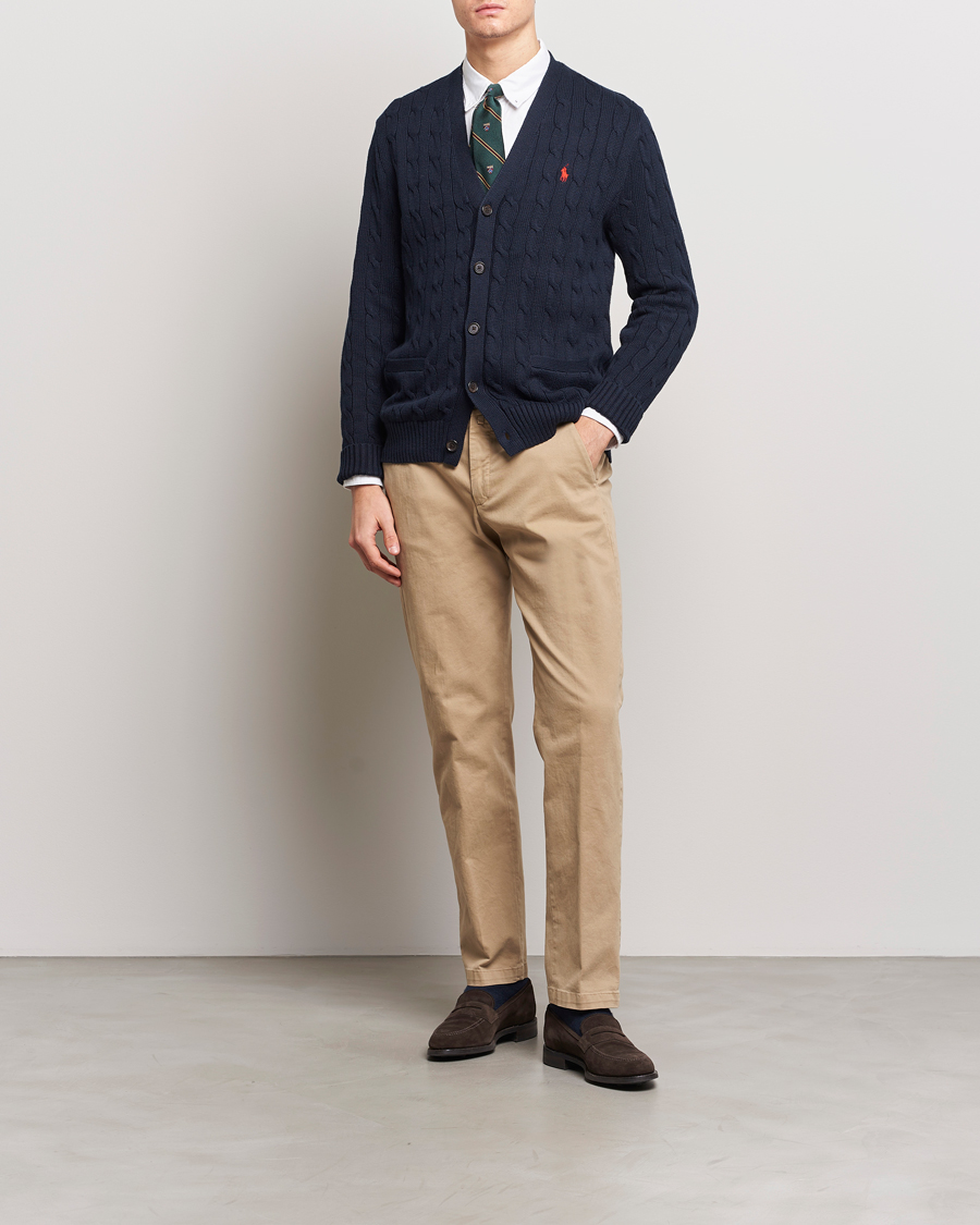 Herren | Pullover | Polo Ralph Lauren | Cotton Cable Cardigan Hunter Navy