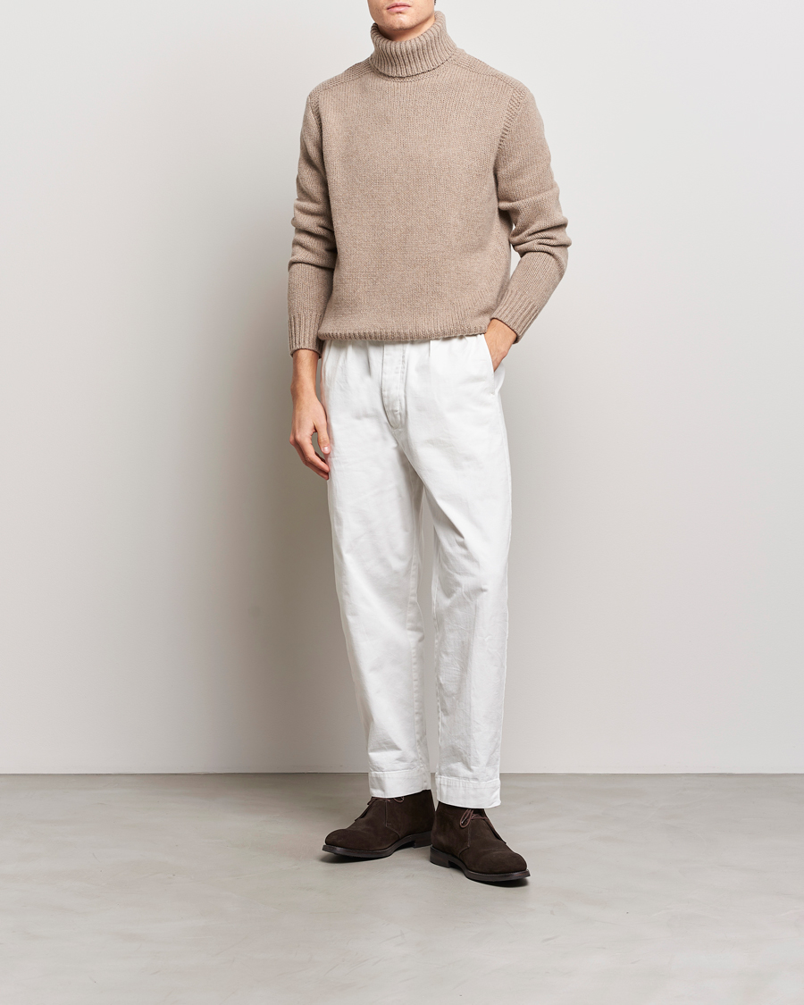 Herren | Pullover | Polo Ralph Lauren | Wool/Cashmere Knitted Rollneck Oak Brown Heather