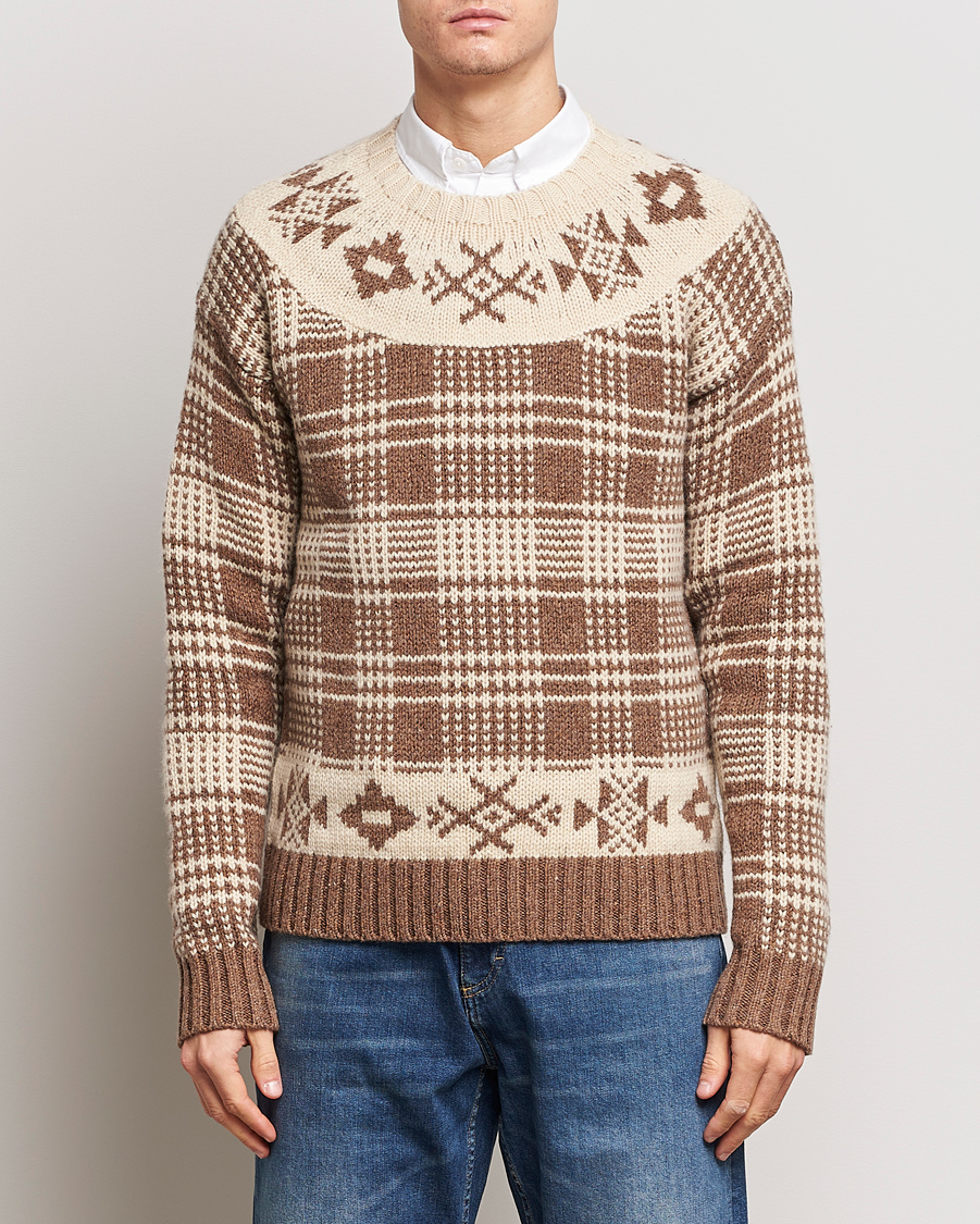 Herren |  | Polo Ralph Lauren | Wool Knitted Crew Neck Sweater Medium Brown
