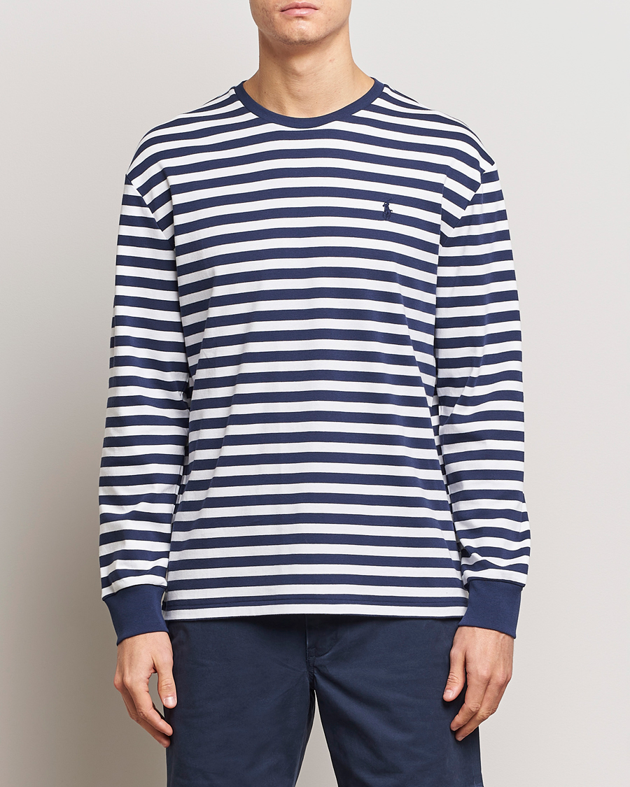 Herren | Langarm T-Shirt | Polo Ralph Lauren | Striped Long Sleeve T-Shirt Refined Navy/White