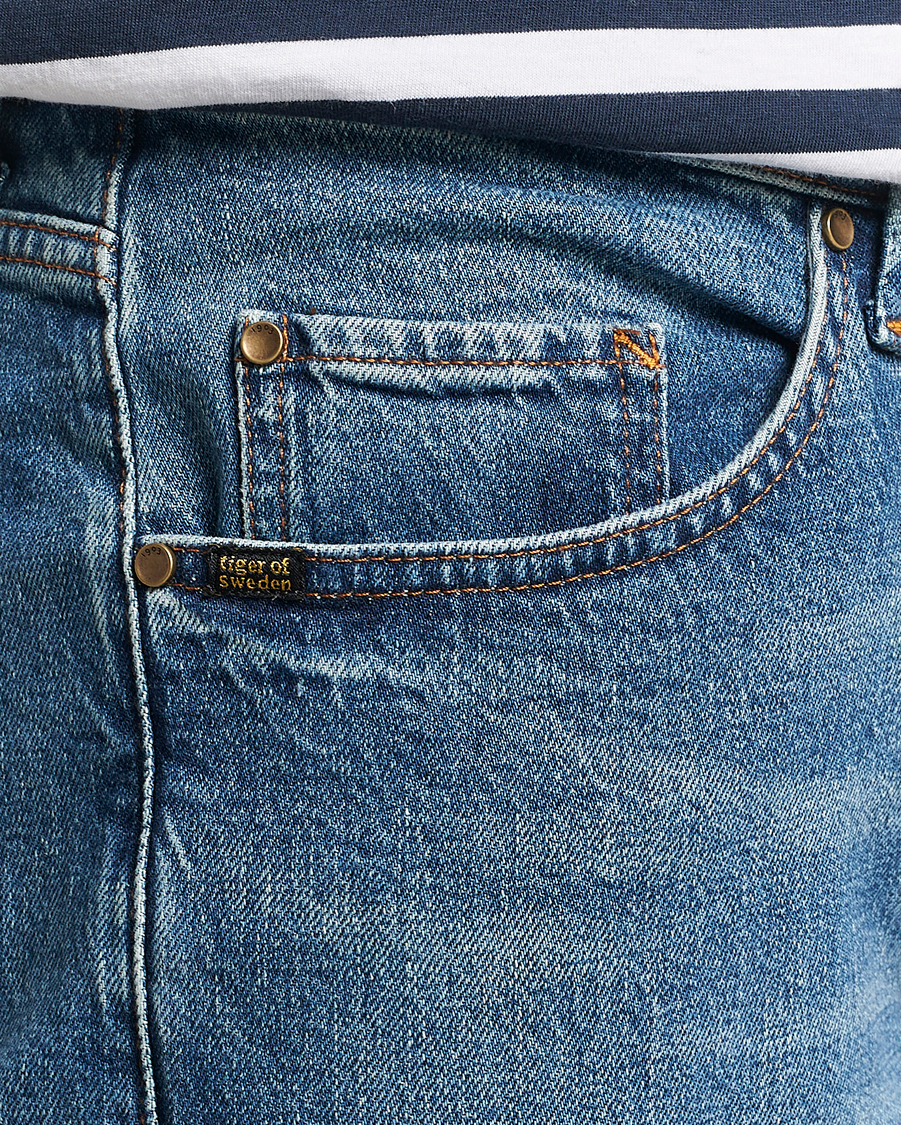 Herren | Jeans | Tiger of Sweden | Pistolero Stretch Cotton Jeans Midnight Blue