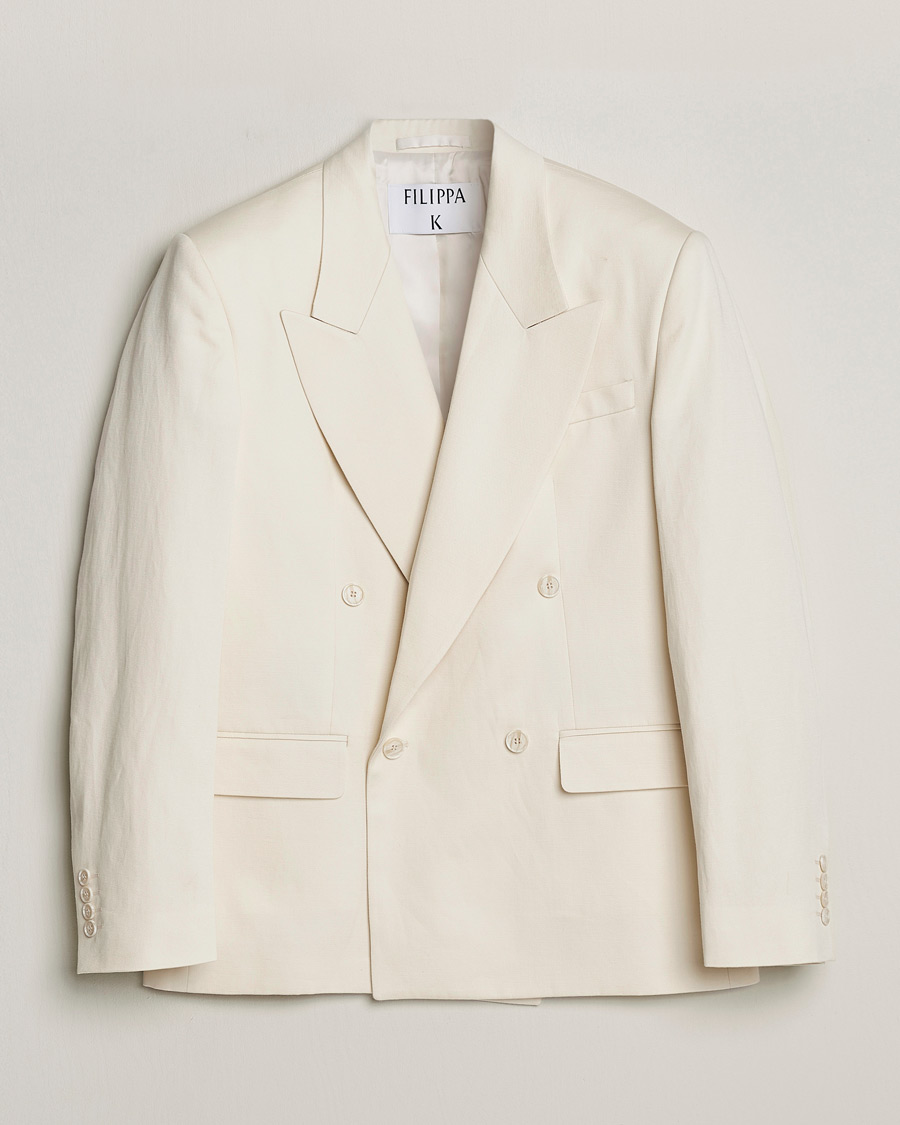 Herren | Sakkos | Filippa K | Boxy Linen Blazer Bone White