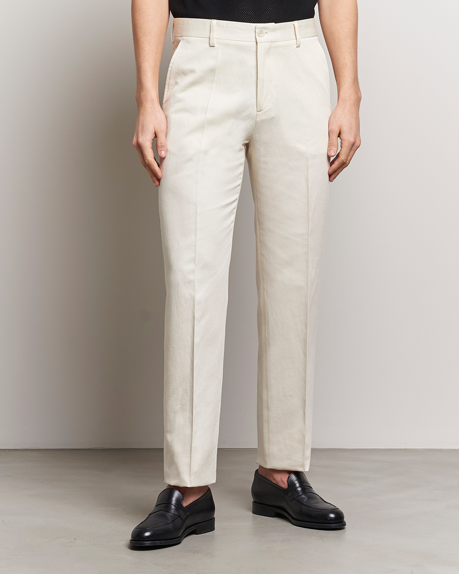 Herren | Kleidung | Filippa K | Straight Linen Trousers Bone White