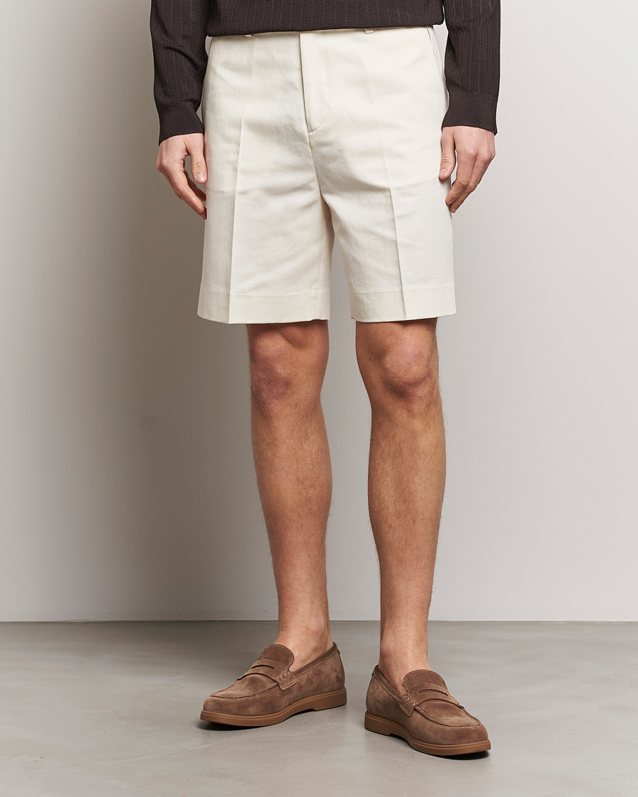 Herren | Shorts | Filippa K | Cotton/Linen Shorts Bone White