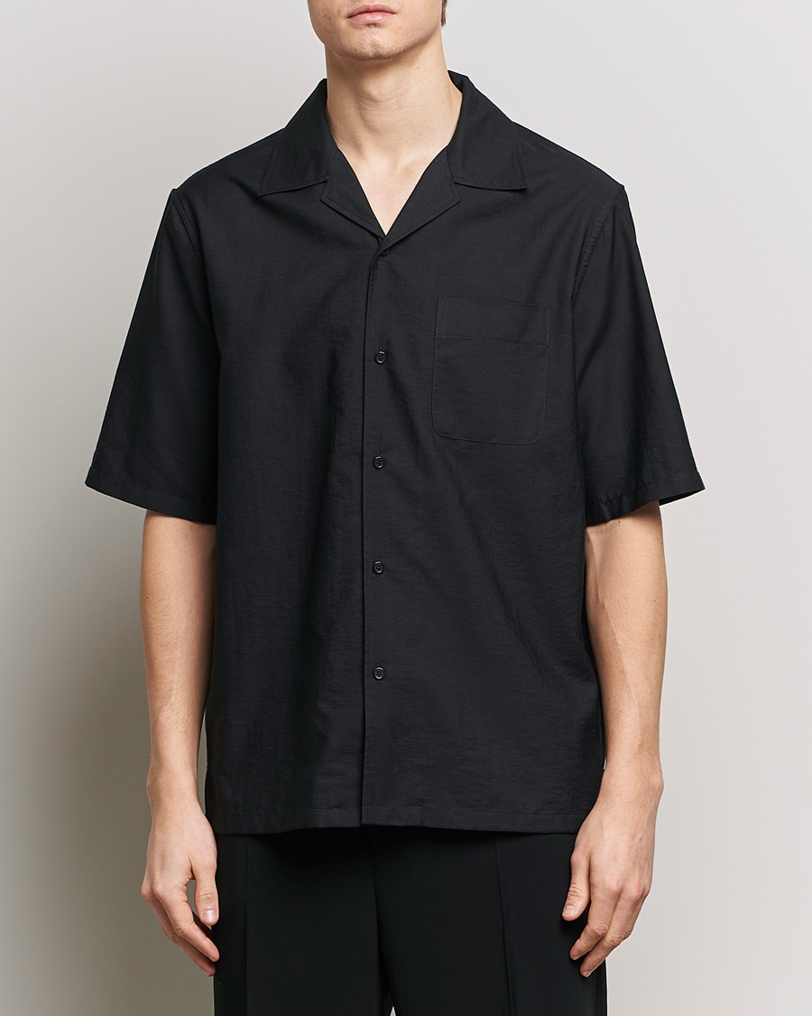 Herren | Filippa K | Filippa K | Resort Short Sleeve Shirt Black