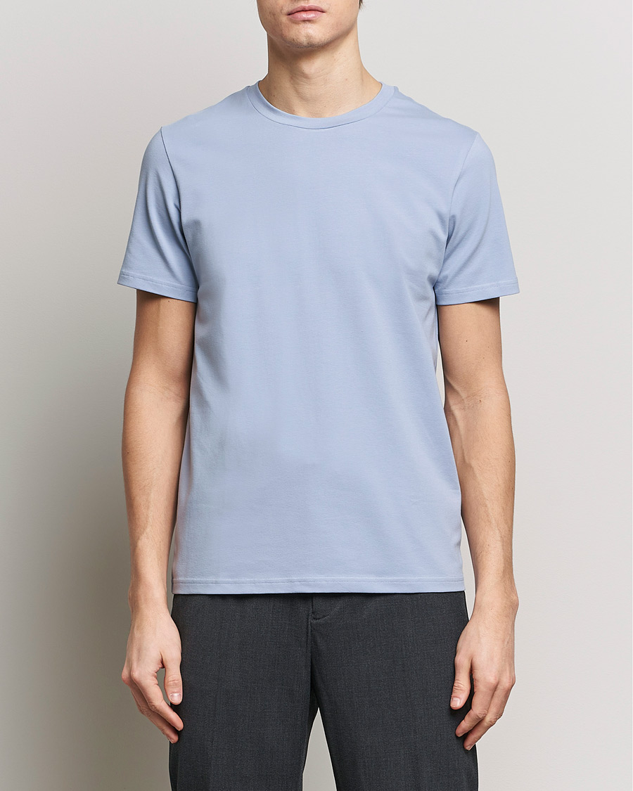 Herren | Filippa K | Filippa K | Soft Lycra T-Shirt Faded Blue