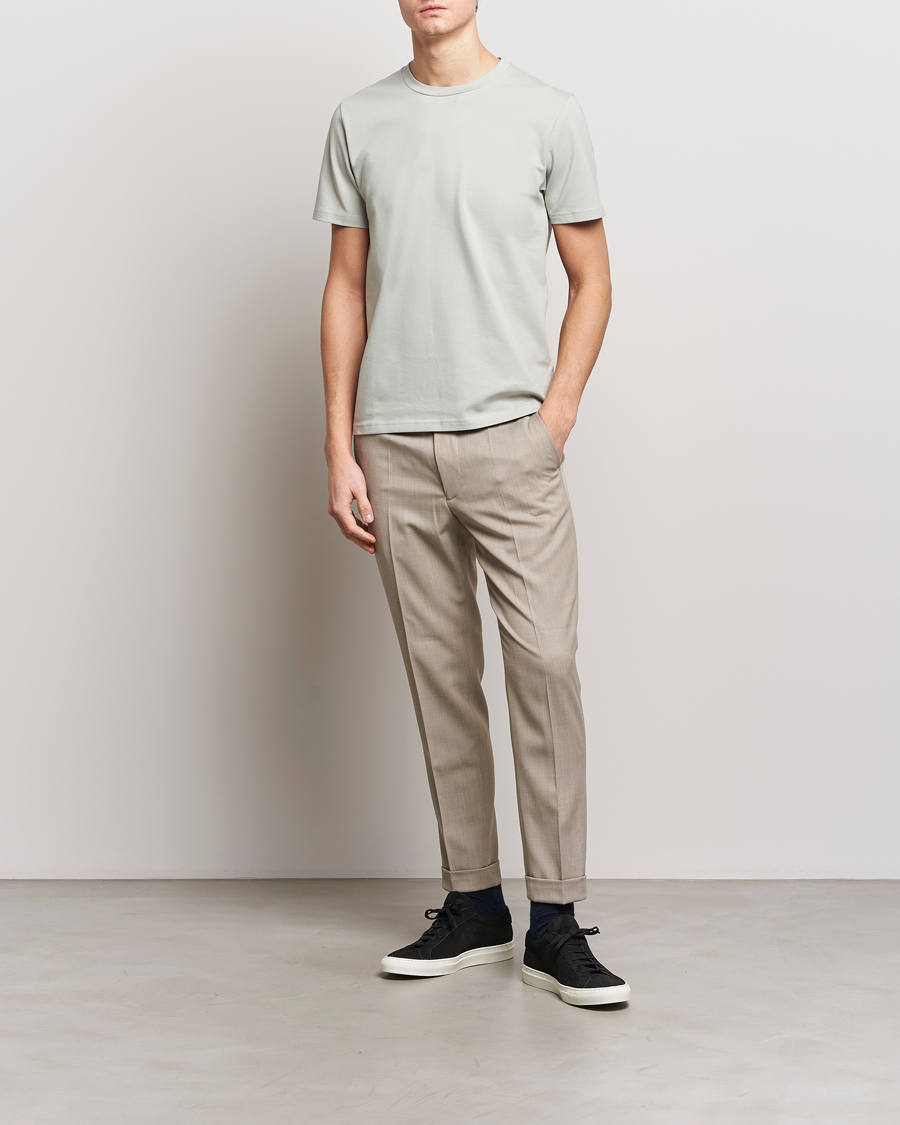 Herren | T-Shirts | Filippa K | Soft Lycra T-Shirt Green Grey