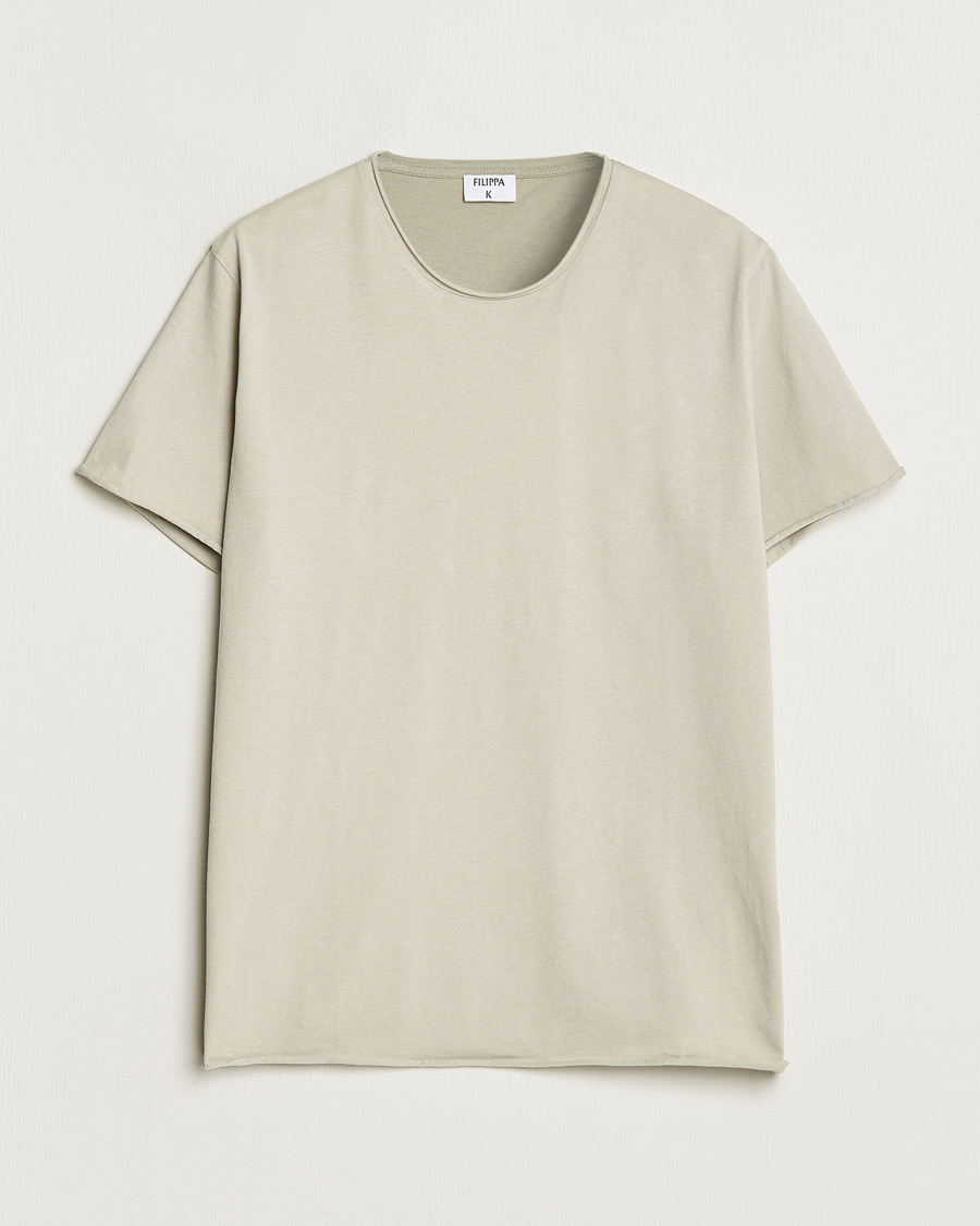 Herren | T-Shirts | Filippa K | Roll Neck Crew Neck T-Shirt Light Sage