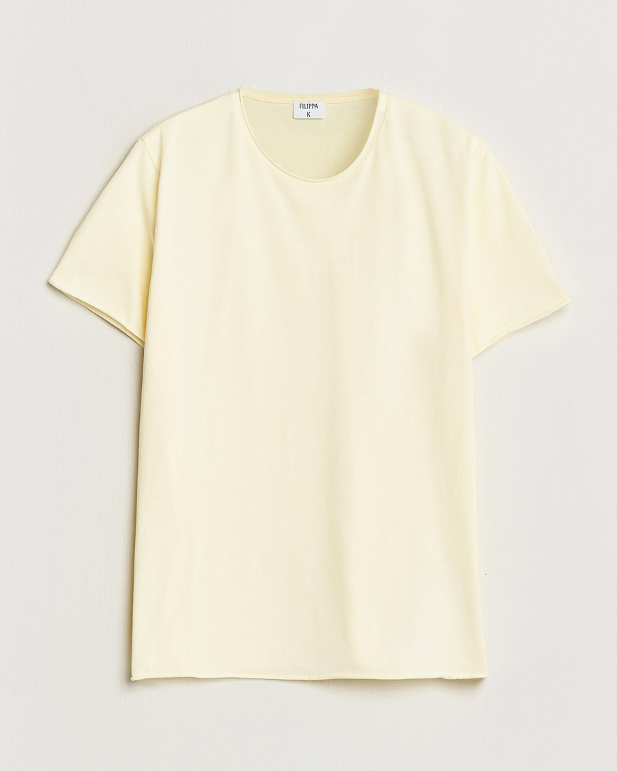 Herren | T-Shirts | Filippa K | Roll Neck Crew Neck T-Shirt Soft Yellow