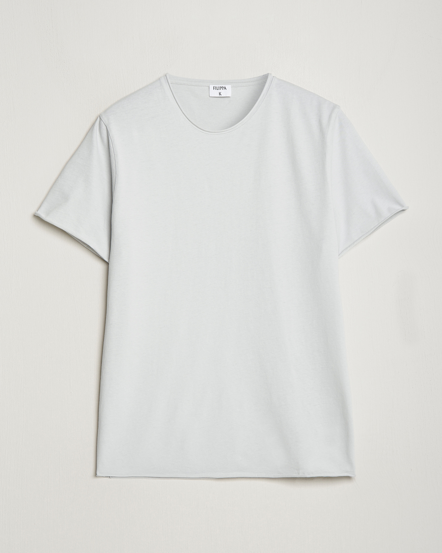 Herren | T-Shirts | Filippa K | Roll Neck Crew Neck T-Shirt Light Grey