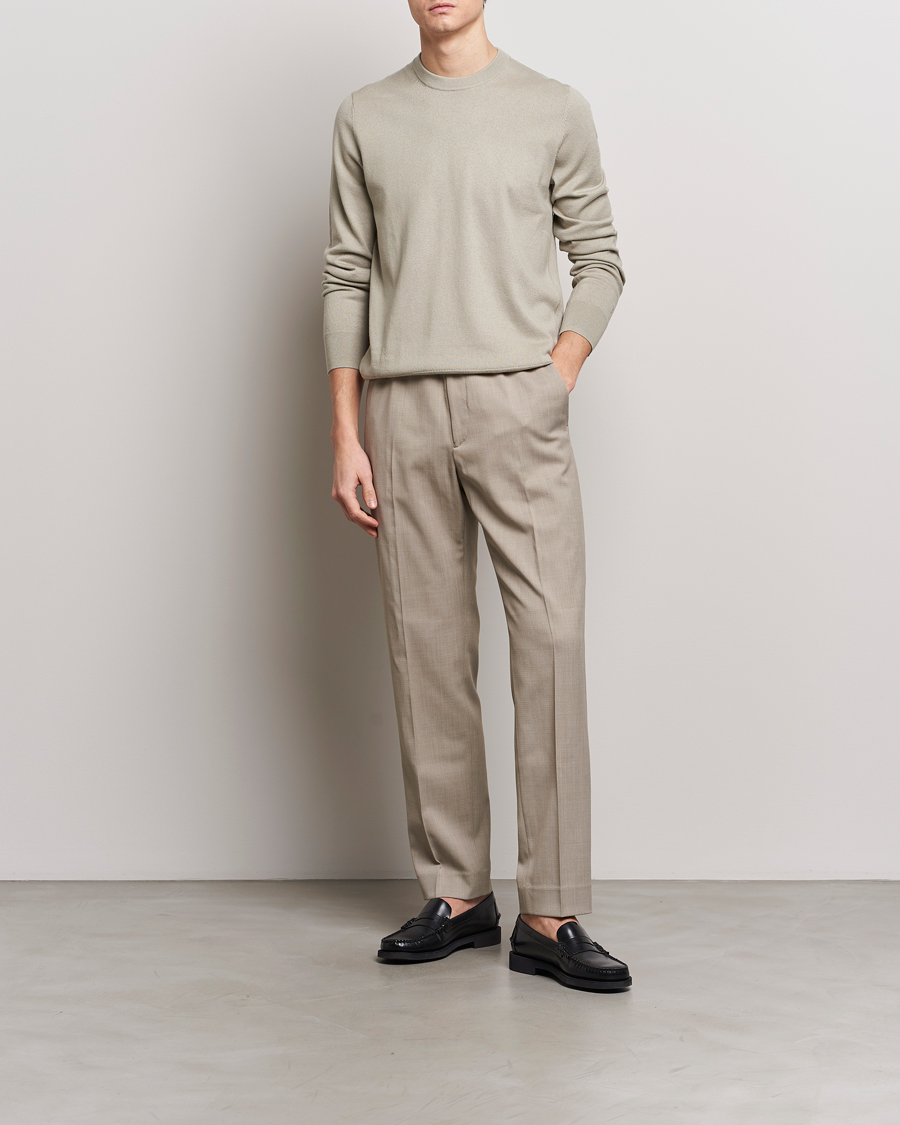 Herren | Pullover | Filippa K | Cotton Merino Sweater Light Sage