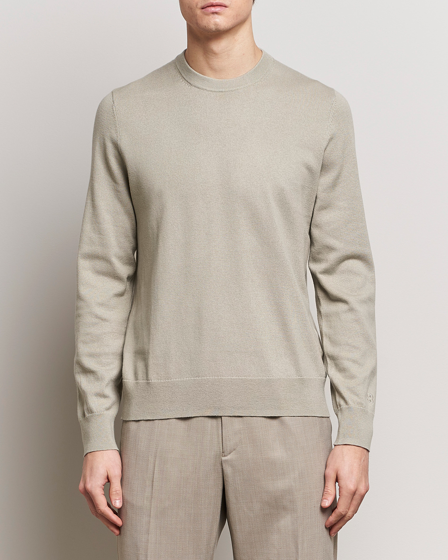 Herren | Pullover | Filippa K | Cotton Merino Sweater Light Sage
