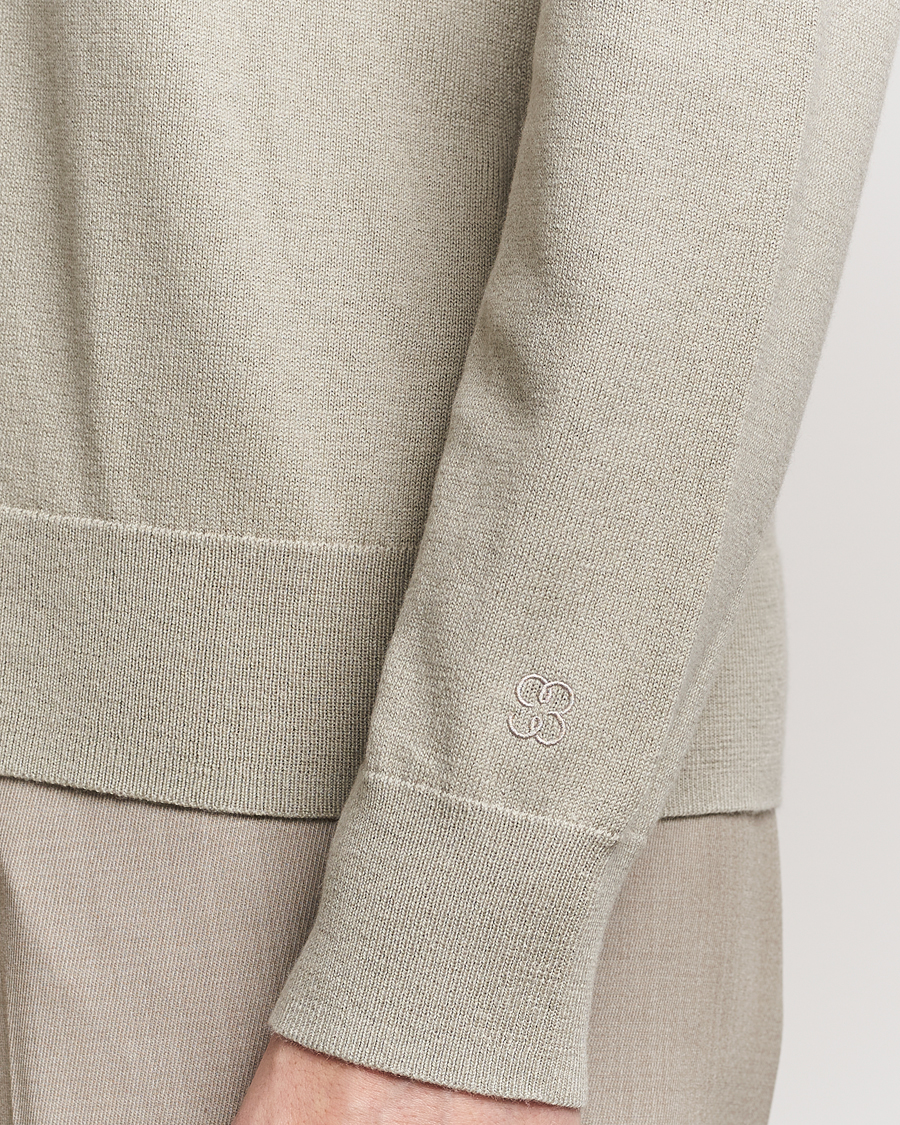 Herren | Pullover | Filippa K | Cotton Merino Sweater Light Sage