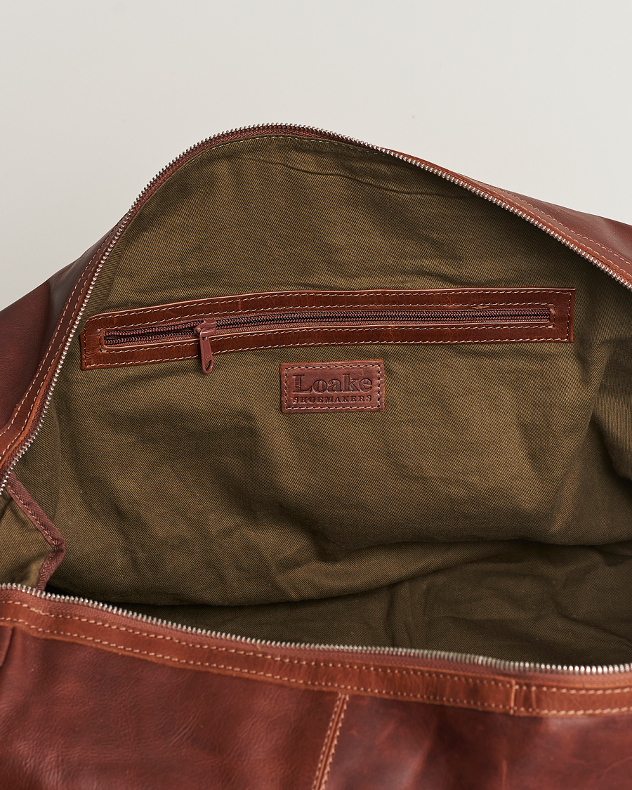 Herren | Loake 1880 Norfolk Leather Travel Bag Cedar | Loake 1880 | Norfolk Leather Travel Bag Cedar