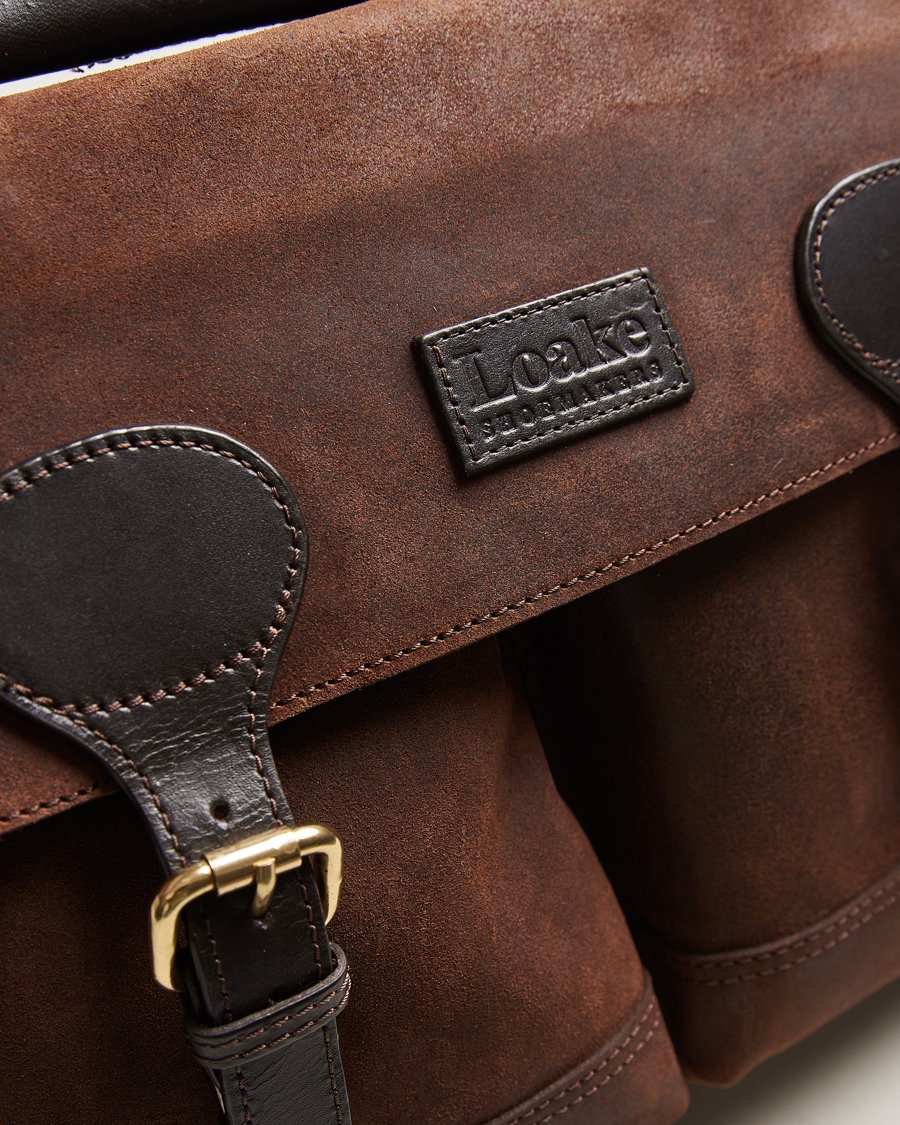 Herren | Loake 1880 Blackfriars Suede/Leather Briefcase Brown | Loake 1880 | Blackfriars Suede/Leather Briefcase Brown