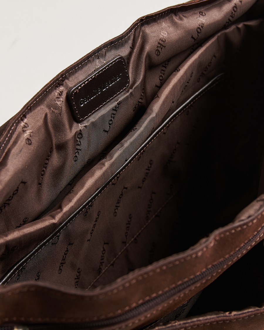 Herren | Loake 1880 Blackfriars Suede/Leather Briefcase Brown | Loake 1880 | Blackfriars Suede/Leather Briefcase Brown