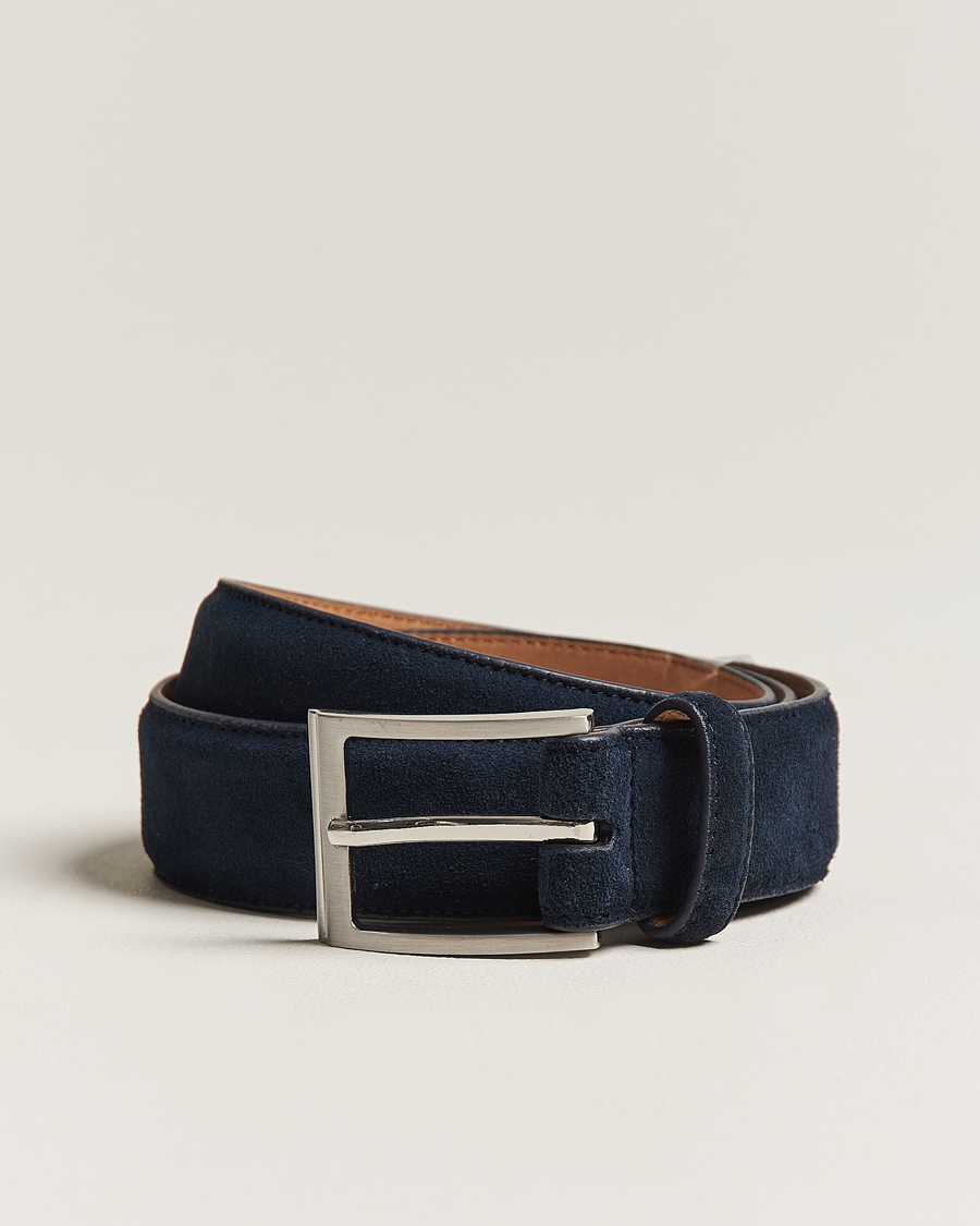 Herren | Gürtel | Loake 1880 | William Suede Belt Navy