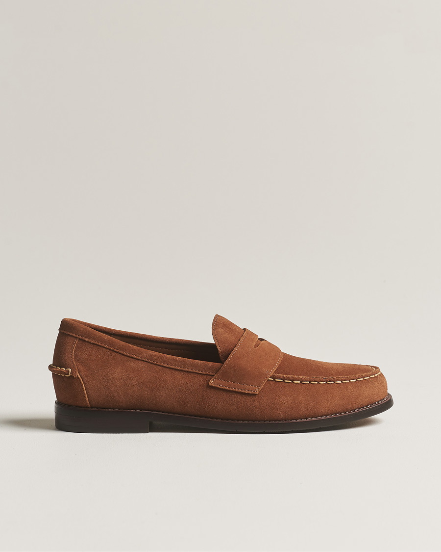 Herren | Polo Ralph Lauren Suede Penny Loafer Teak | Polo Ralph Lauren | Suede Penny Loafer Teak
