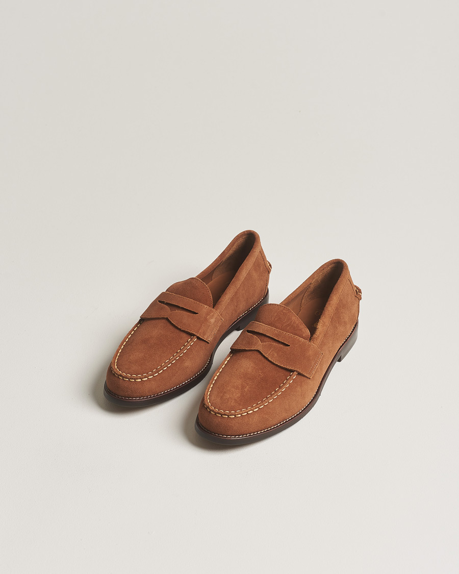 Herren | Polo Ralph Lauren Suede Penny Loafer Teak | Polo Ralph Lauren | Suede Penny Loafer Teak