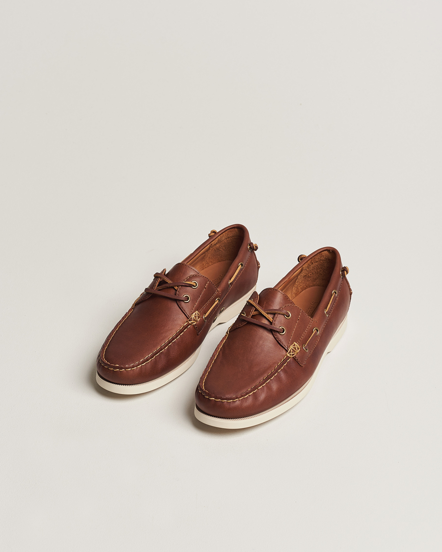 Herren | Neu im Onlineshop | Polo Ralph Lauren | Merton Leather Boat Shoe Tan