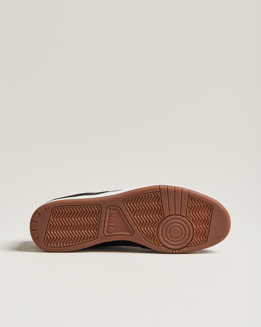 Herren | Polo Ralph Lauren CRT Leather/Suede Sneaker Black/White | Polo Ralph Lauren | CRT Leather/Suede Sneaker Black/White