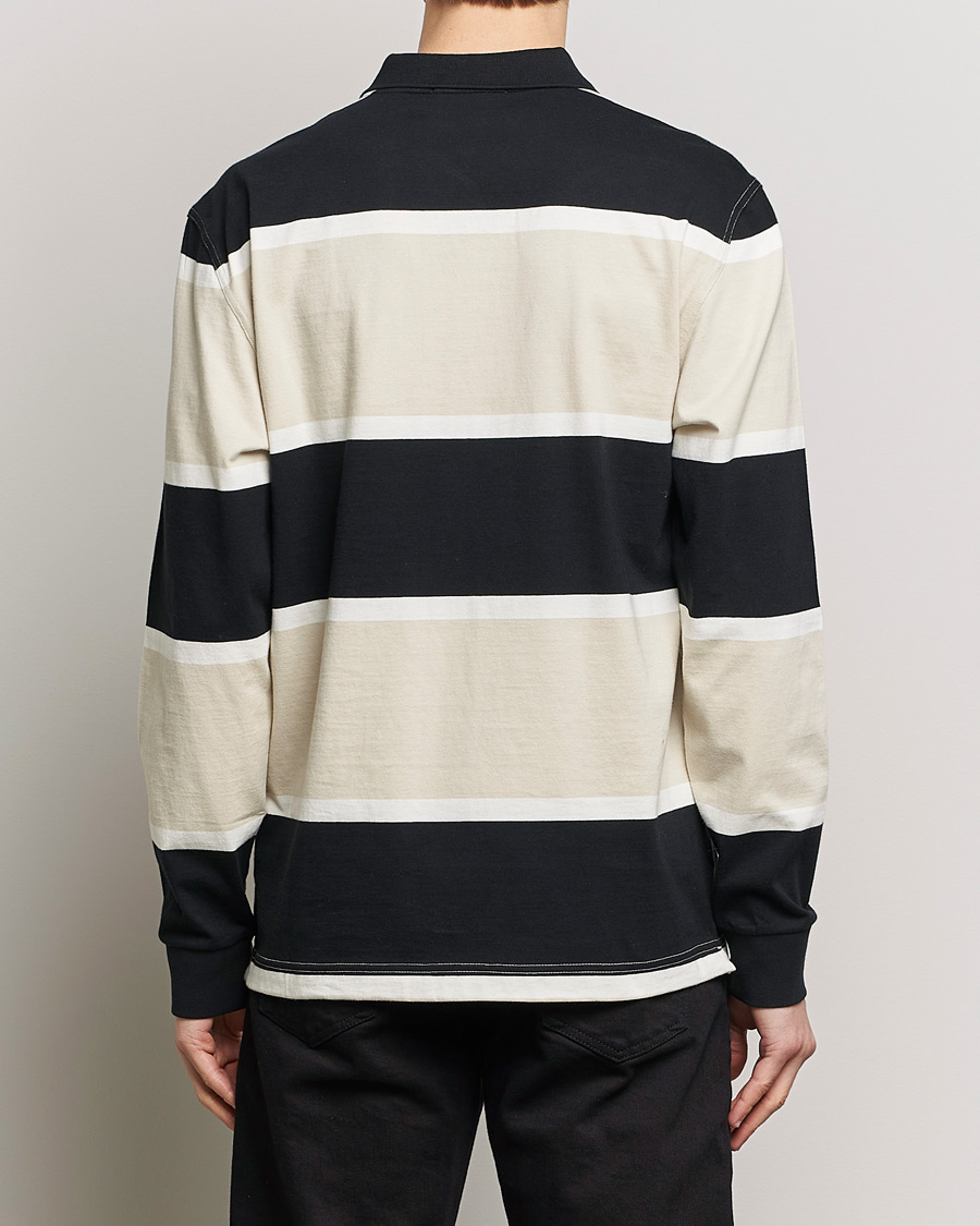 Herren | Pullover | Fred Perry | Relaxed Striped Rugby Shirt Oatameal/Black
