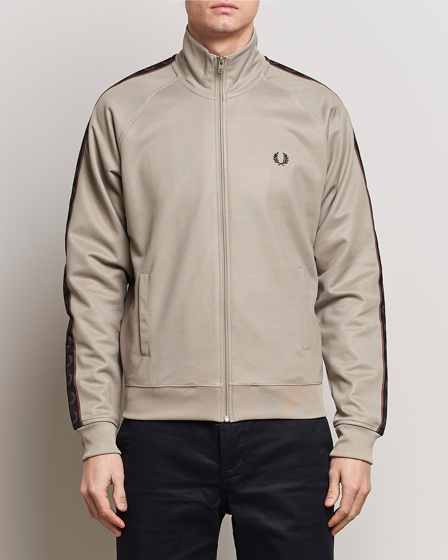Herren | Pullover | Fred Perry | Taped Track Jacket Warm Grey