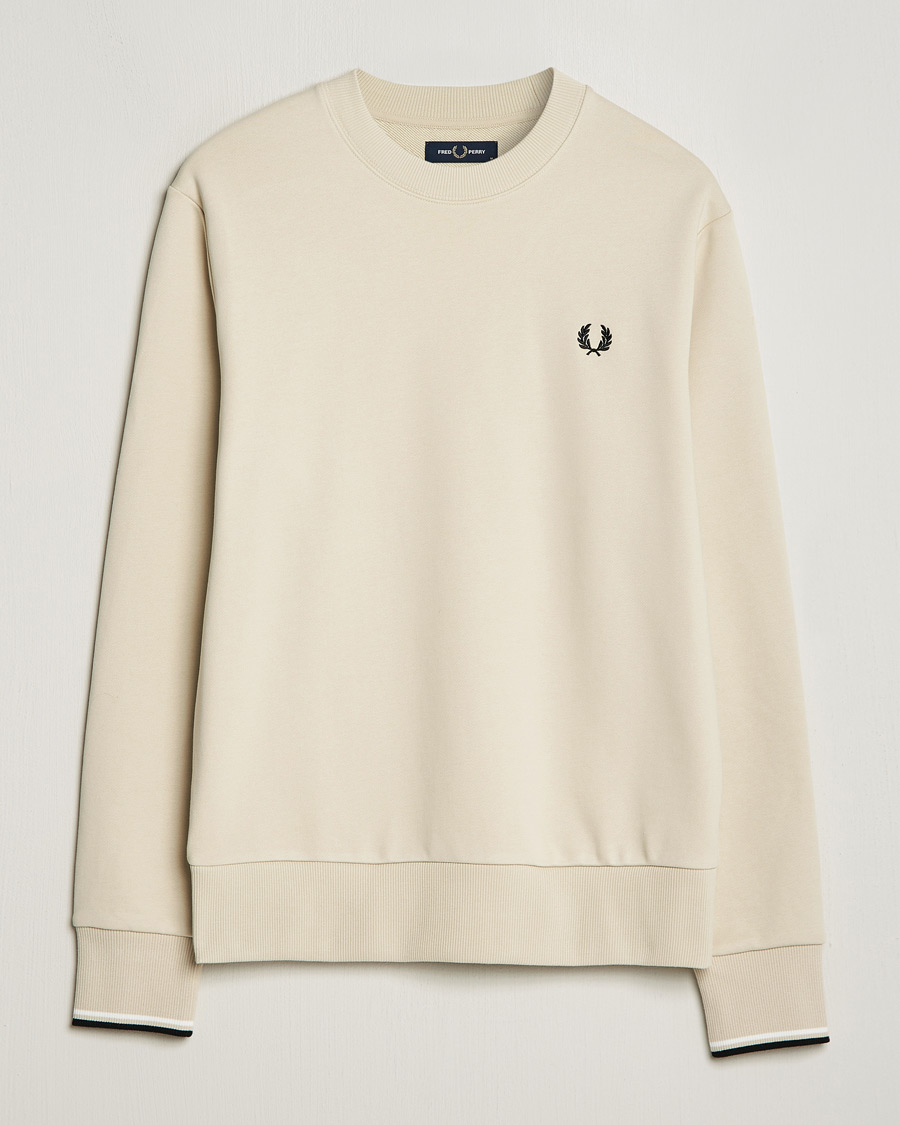 Herren | Pullover | Fred Perry | Crew Neck Sweatshirt Oatmeal