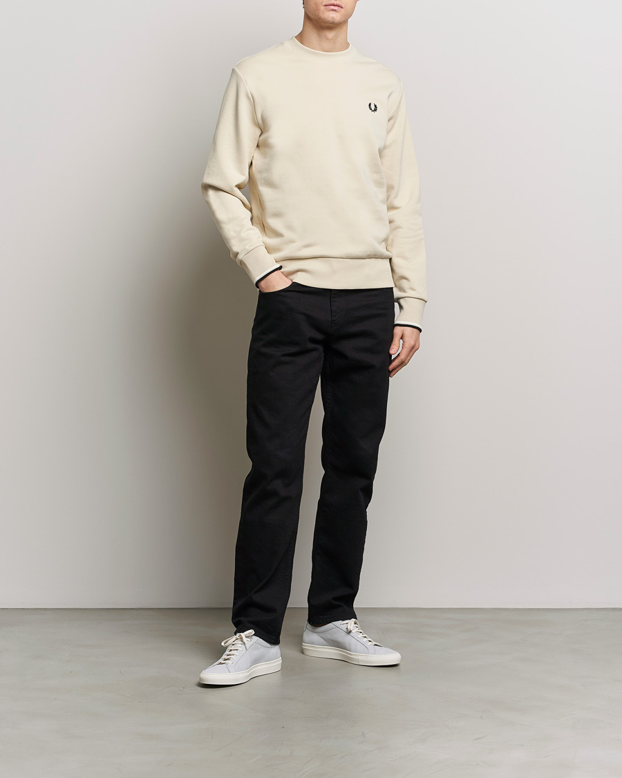 Herren | Pullover | Fred Perry | Crew Neck Sweatshirt Oatmeal