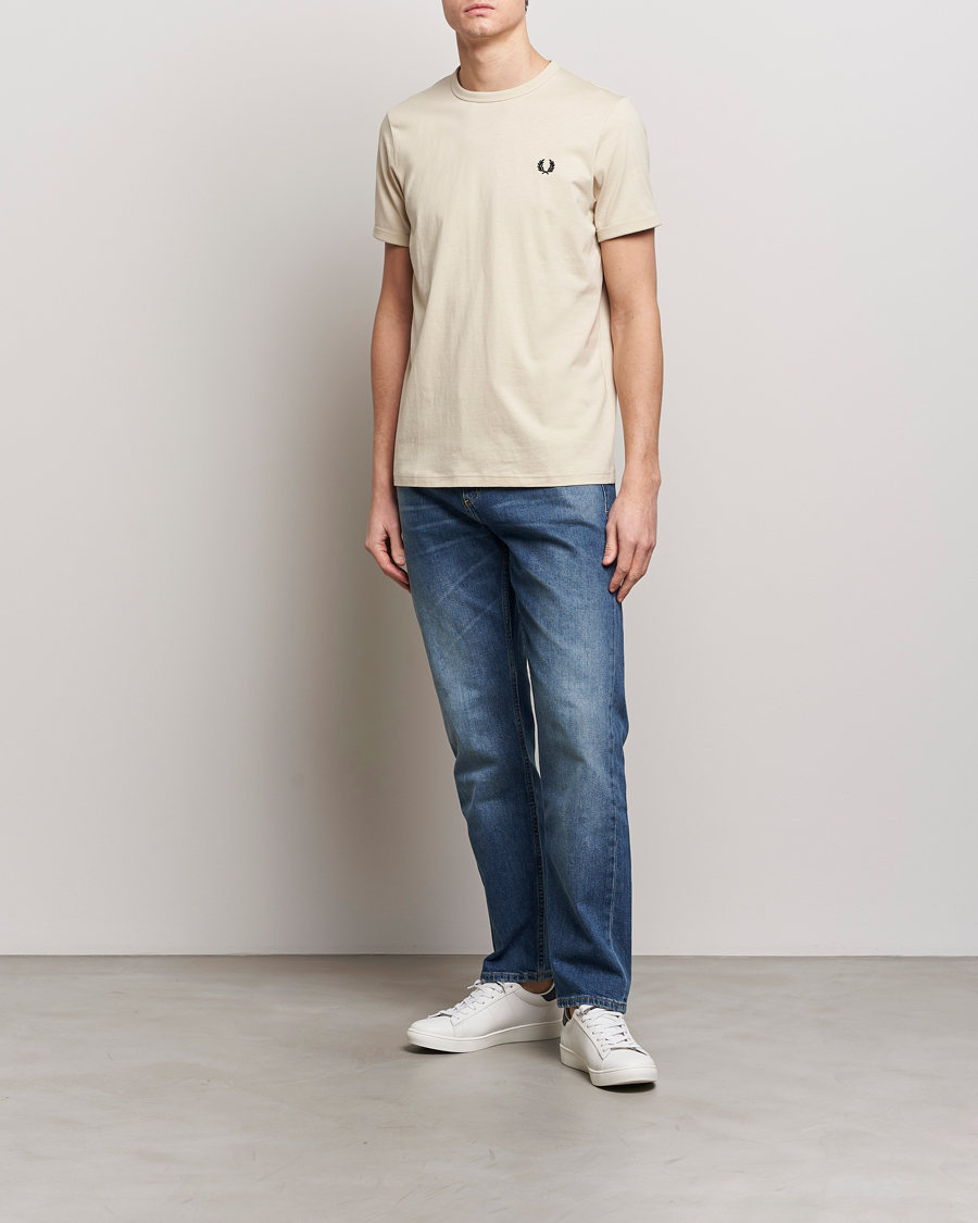 Herren | T-Shirts | Fred Perry | Ringer T-Shirt Oatmeal