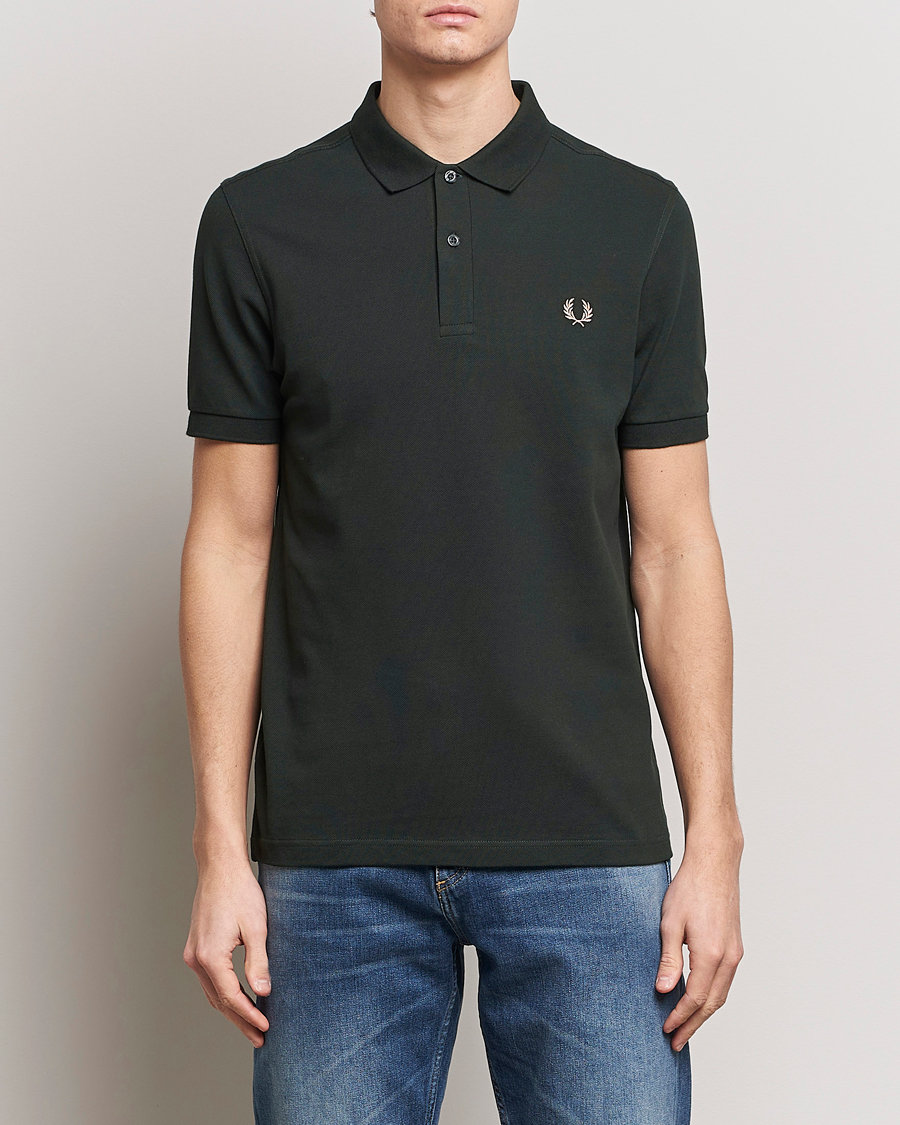 Herren | Fred Perry | Fred Perry | Plain Polo Shirt Night Green