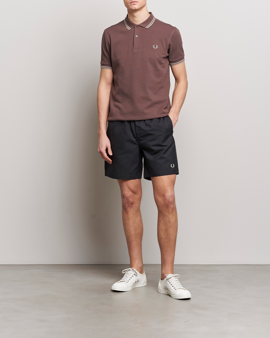 Herren | Poloshirts | Fred Perry | Twin Tipped Polo Shirt Brick Red