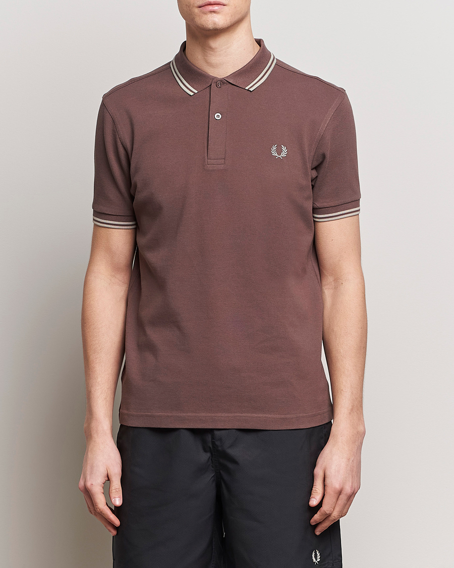 Herren | Poloshirt | Fred Perry | Twin Tipped Polo Shirt Brick Red
