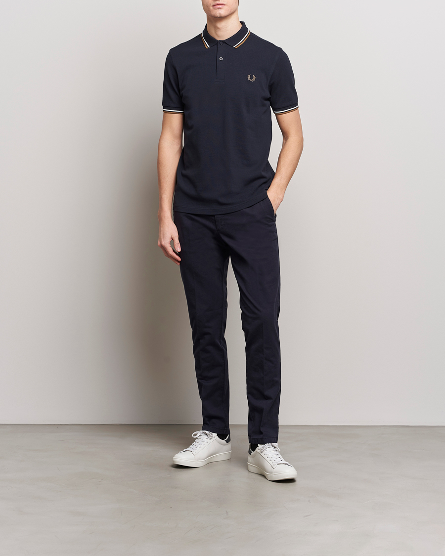 Herren | Poloshirts | Fred Perry | Twin Tipped Polo Shirt Navy