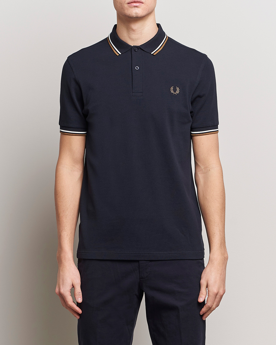 Herren | Poloshirts | Fred Perry | Twin Tipped Polo Shirt Navy