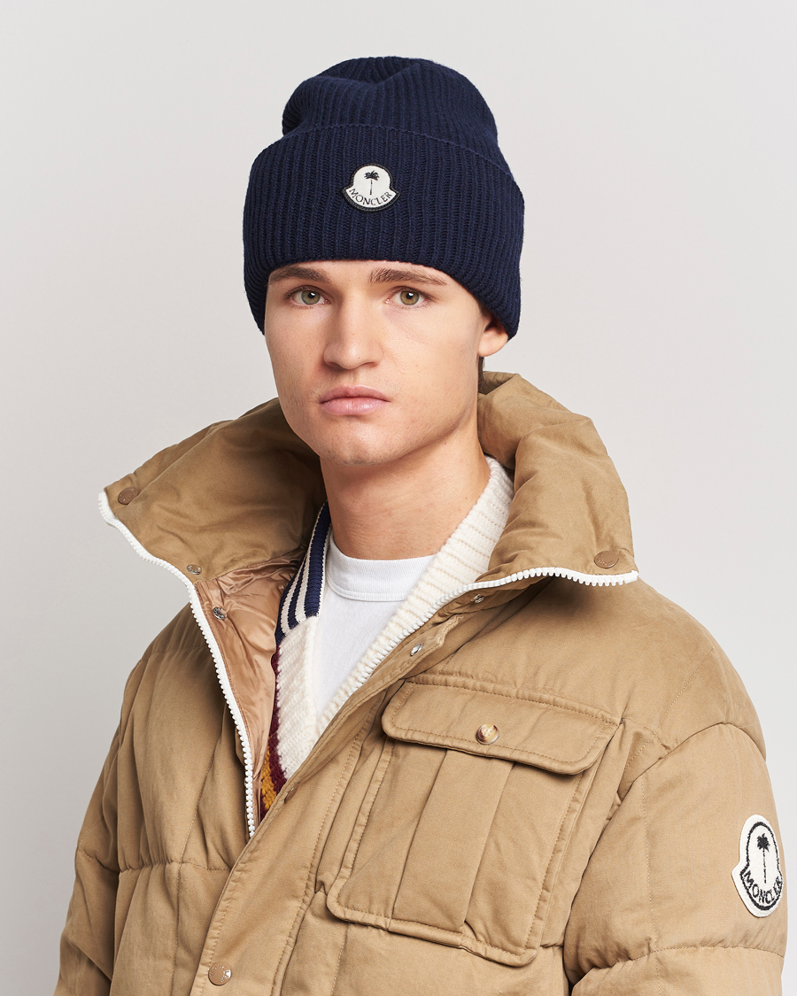 Herren | Moncler Genius Rib Knit Beanie Navy | Moncler Genius | Rib Knit Beanie Navy