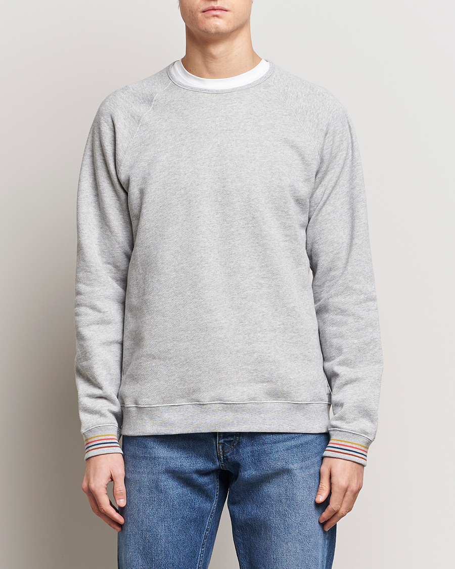 Herren | Sweatshirts | Paul Smith | Artist Rib Crew Neck Sweatshirt Grey Melange