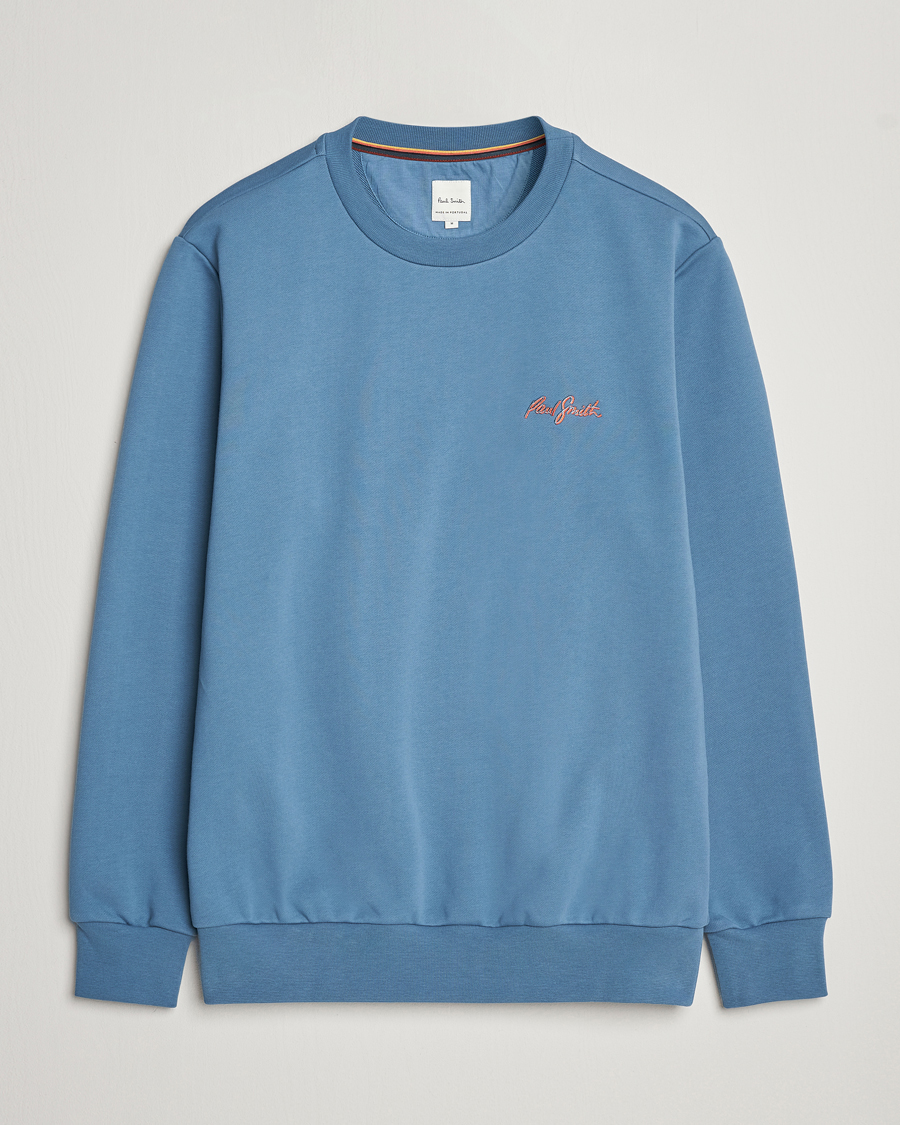 Herren | Pullover | Paul Smith | Embroidery Crew Neck Sweatshirt Light Blue