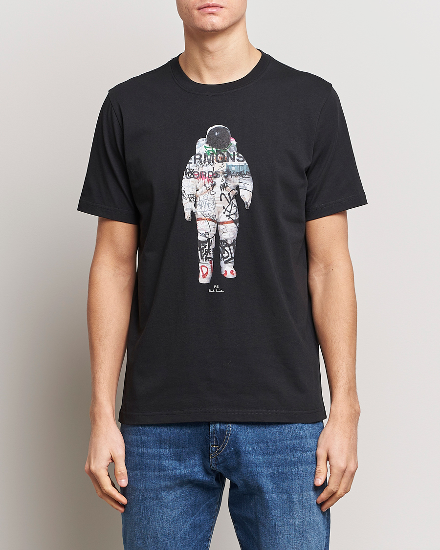 Herren | Paul Smith | PS Paul Smith | Astronaut Crew Neck T-Shirt Black