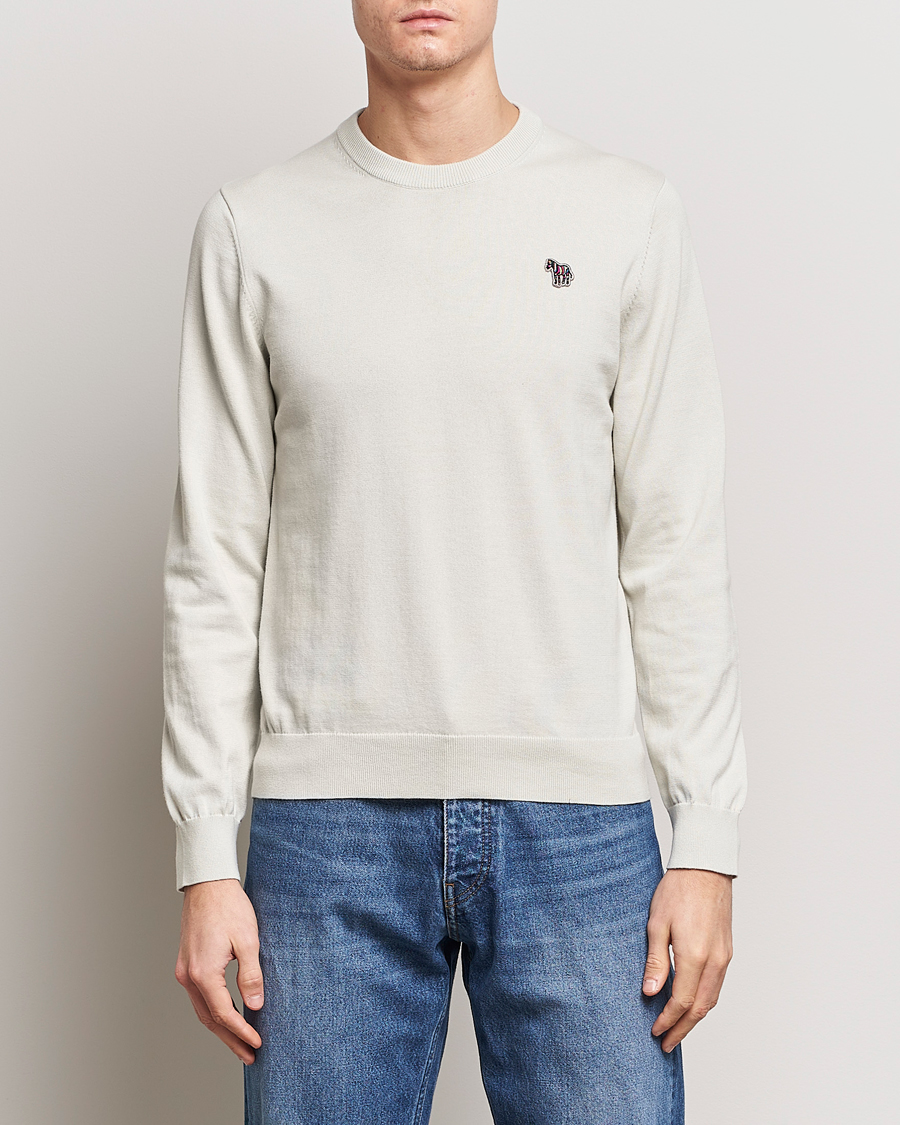 Herren | Pullover | PS Paul Smith | Zebra Cotton Knitted Sweater Washed Grey