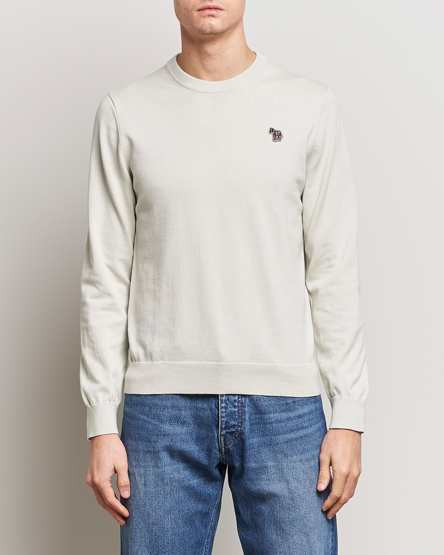 Herren | Pullover | PS Paul Smith | Zebra Cotton Knitted Sweater Washed Grey