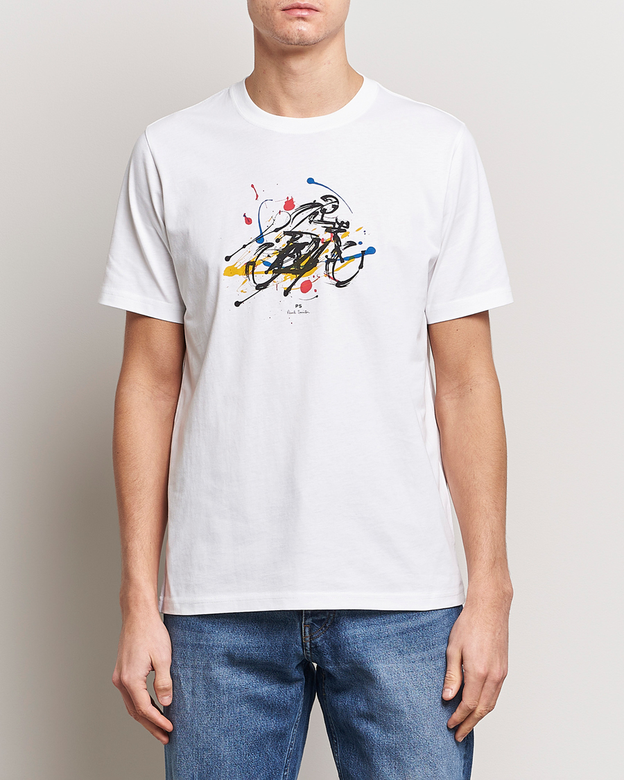 Herren | Kurzarm T-Shirt | PS Paul Smith | Cyclist Crew Neck T-Shirt White