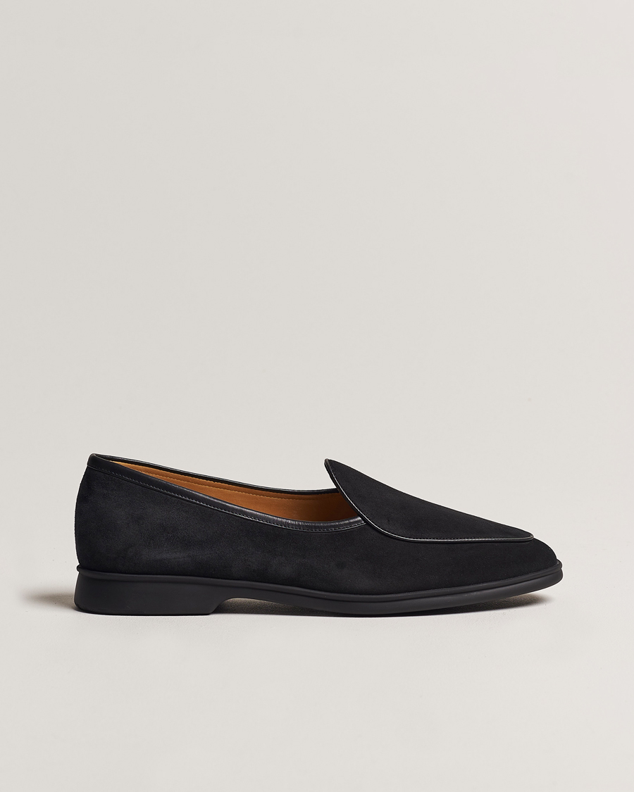 Herren | Baudoin & Lange Stride Loafers Black Suede | Baudoin & Lange | Stride Loafers Black Suede