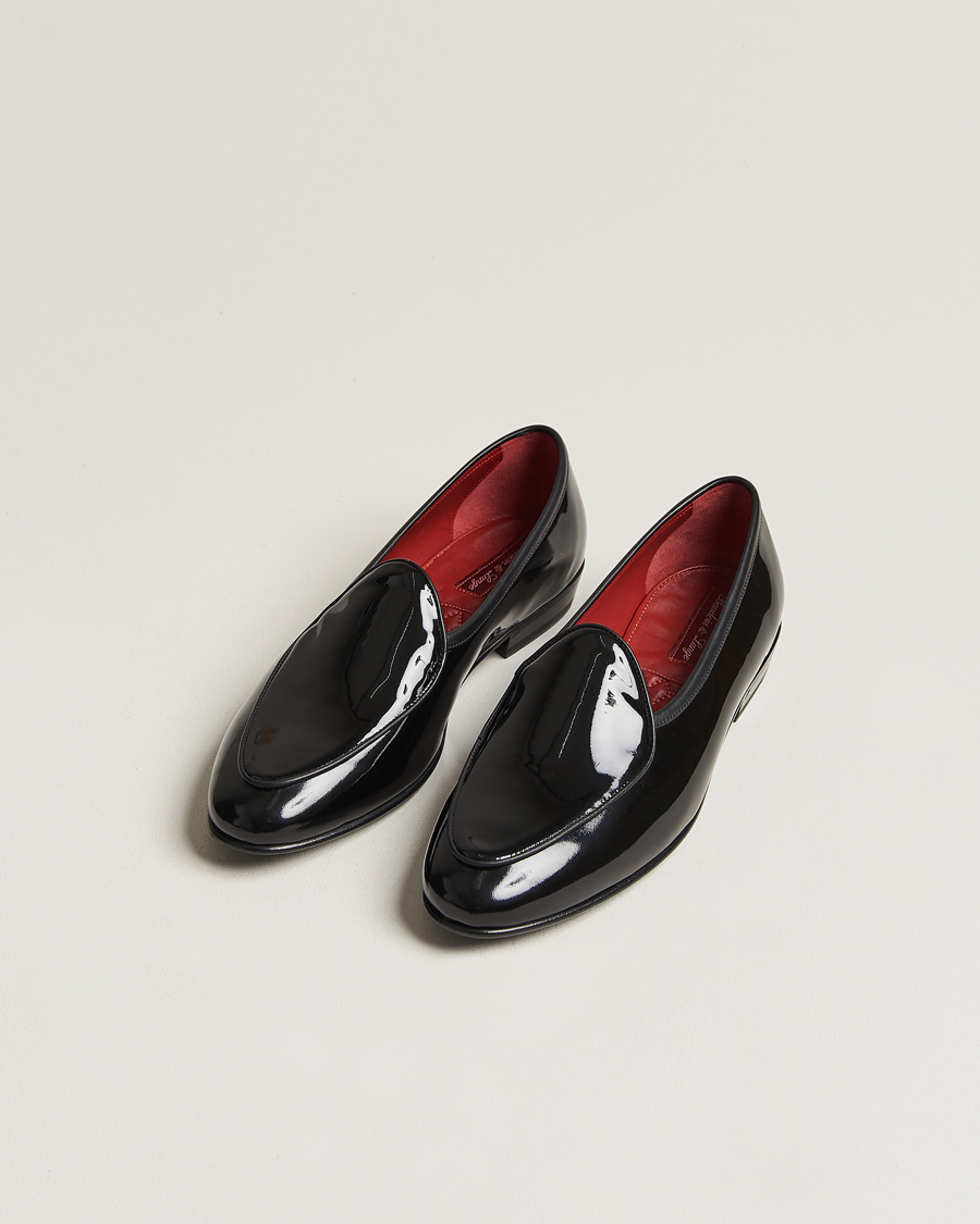 Men | Patent-Leather Shoes | Baudoin & Lange | Sagan Patent Loafers Black Calf
